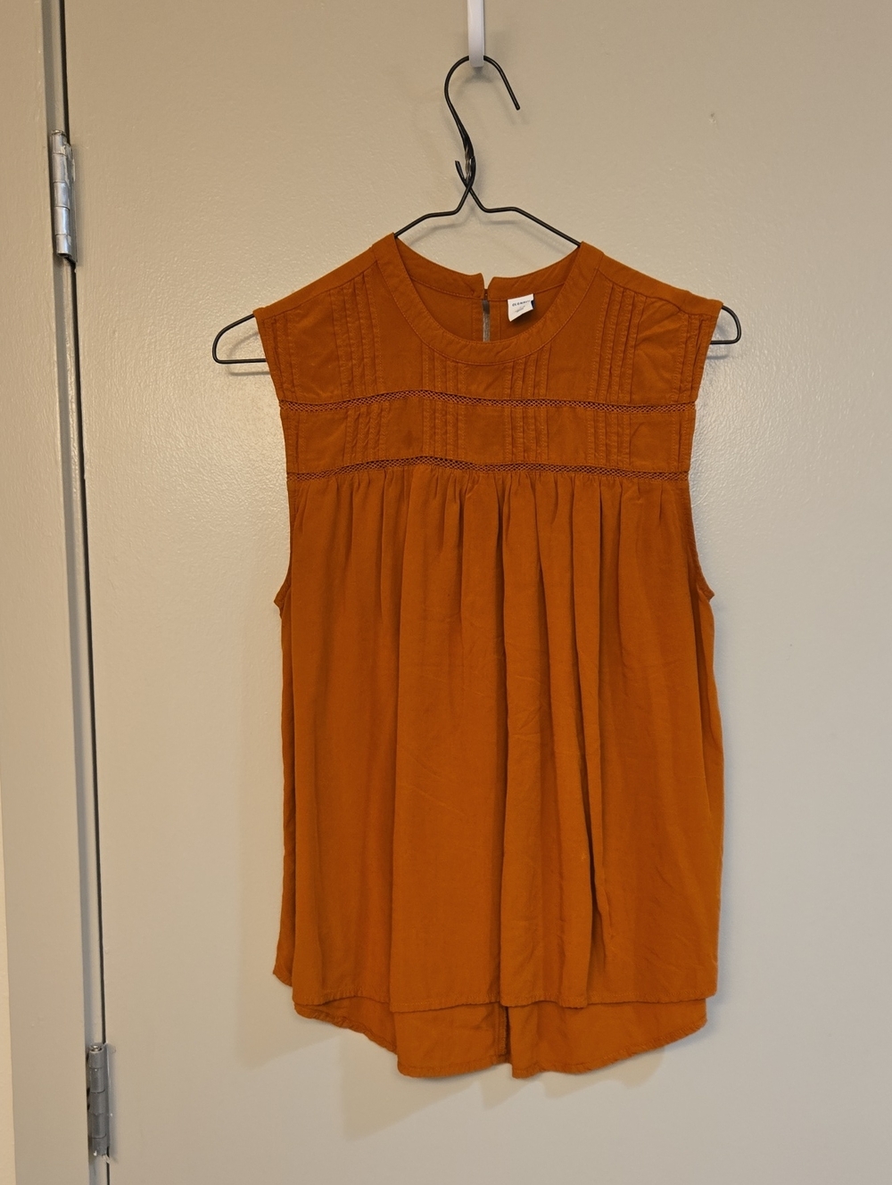 Orange Sleeveless Blouse